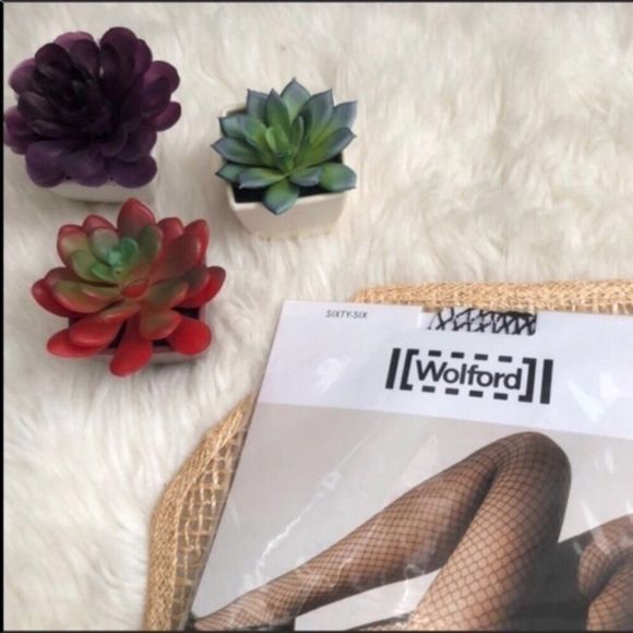 Wolford Open Fishnet Tights NEW - Picture 9 of 9